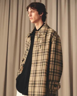 Chemise Noire Longue Oversize En Laine