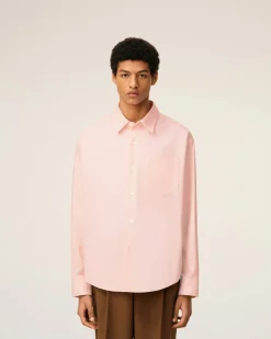 Chemise Rose Boxy Embossée Ami De Coeur En Coton