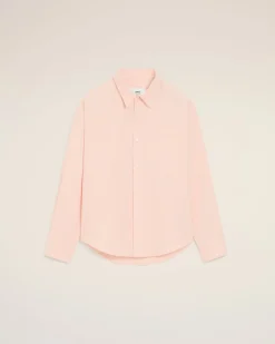 Chemise Rose Boxy Embossée Ami De Coeur En Coton