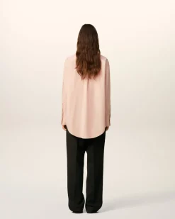 Chemise Rose Oversize En Coton