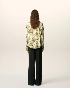 Chemise Verte Boxy Ami Imprimé Fleuris