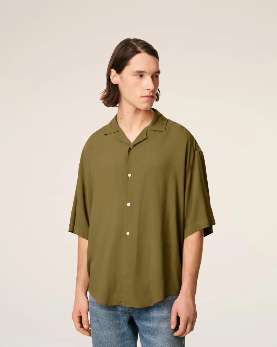 Chemise Verte Manches Courtes Ami Unie