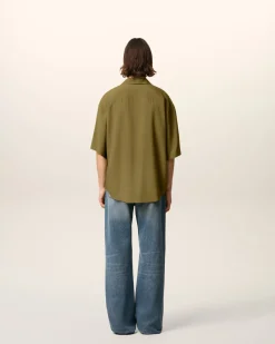 Chemise Verte Manches Courtes Ami Unie