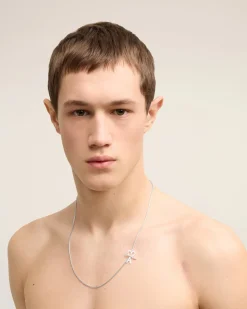 Collier Argenté Chaine Ami De Coeur 2 En 1 En Laiton