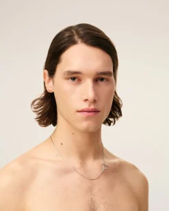 Collier Argenté Chaine Ami De Coeur 2 En 1 En Laiton