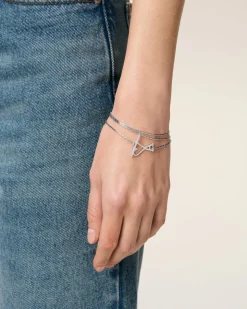 Collier Argenté Chaine Ami De Coeur 2 En 1 En Laiton