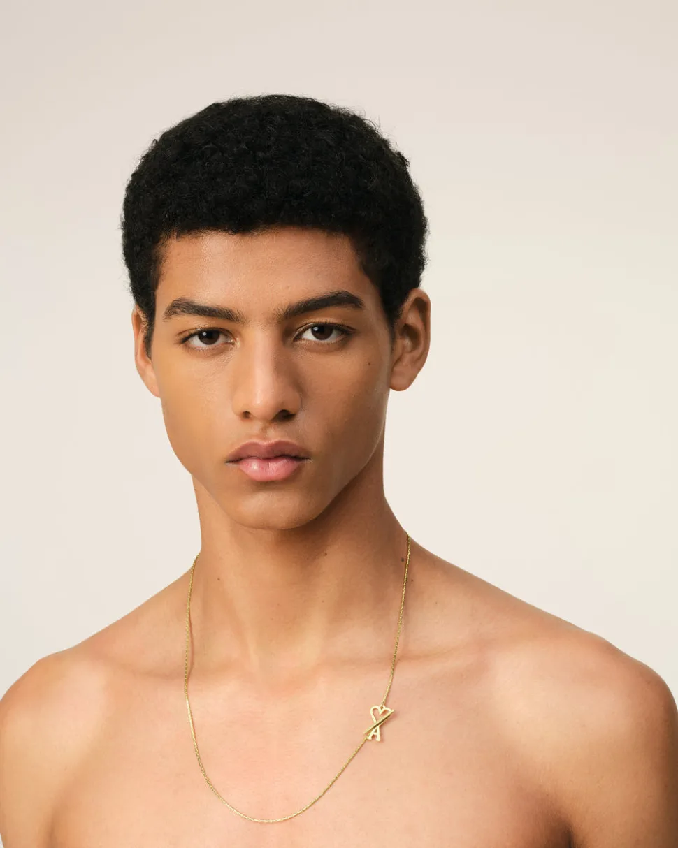 Collier Chaîne Doré Ami de Coeur En Laiton