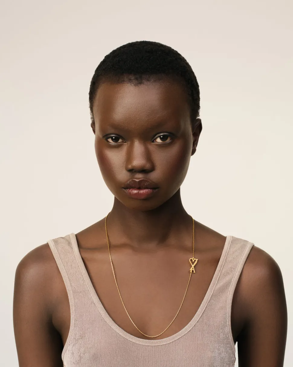 Collier Chaîne Doré Ami de Coeur En Laiton