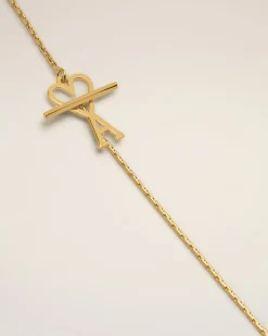Collier Chaîne Doré Ami de Coeur En Laiton