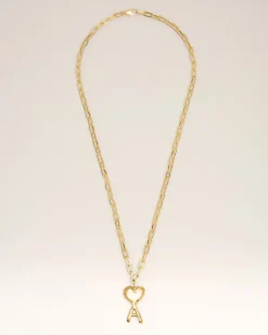 Collier Doré Ami De Coeur Martelelé En Laiton