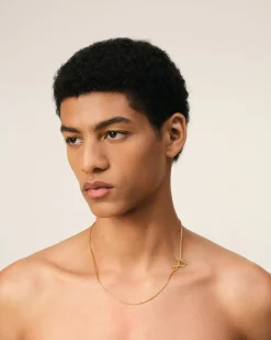 Collier Doré Chaine Ami De Coeur 2 En 1 En Laiton