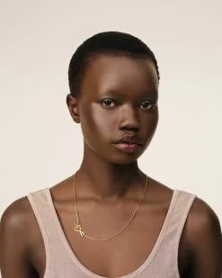 Collier Doré Chaine Ami De Coeur 2 En 1 En Laiton