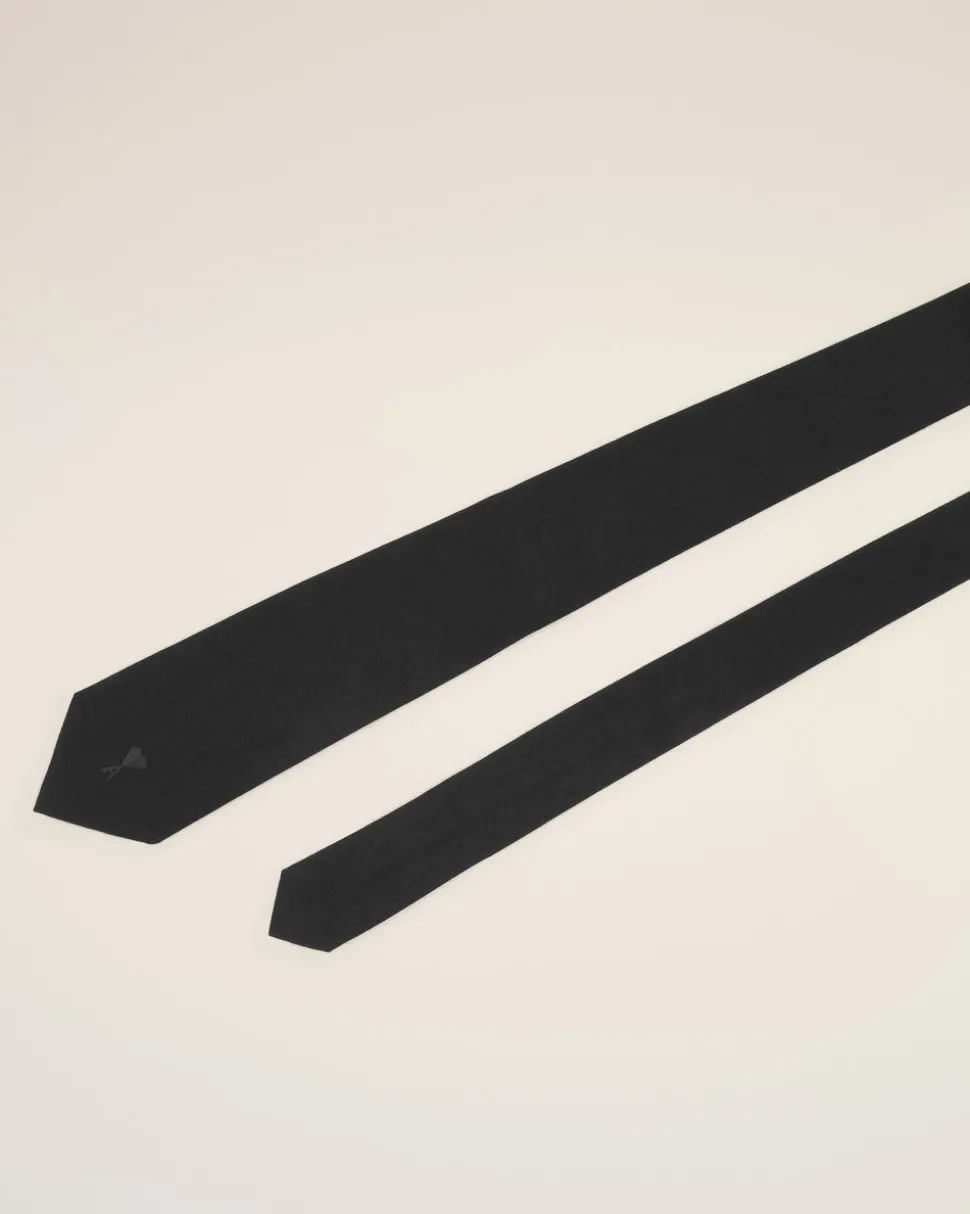 Cravate Noire Ami De Coeur En Soie