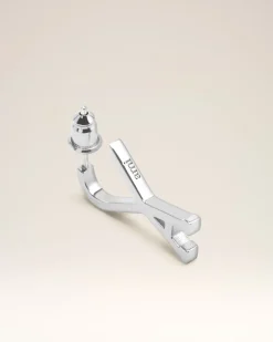 Créoles Argentées Petites Ami De Coeur En Laiton