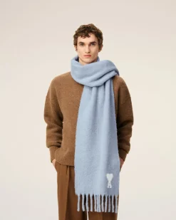 Echarpe Bleue Ami De Coeur En Alpaga