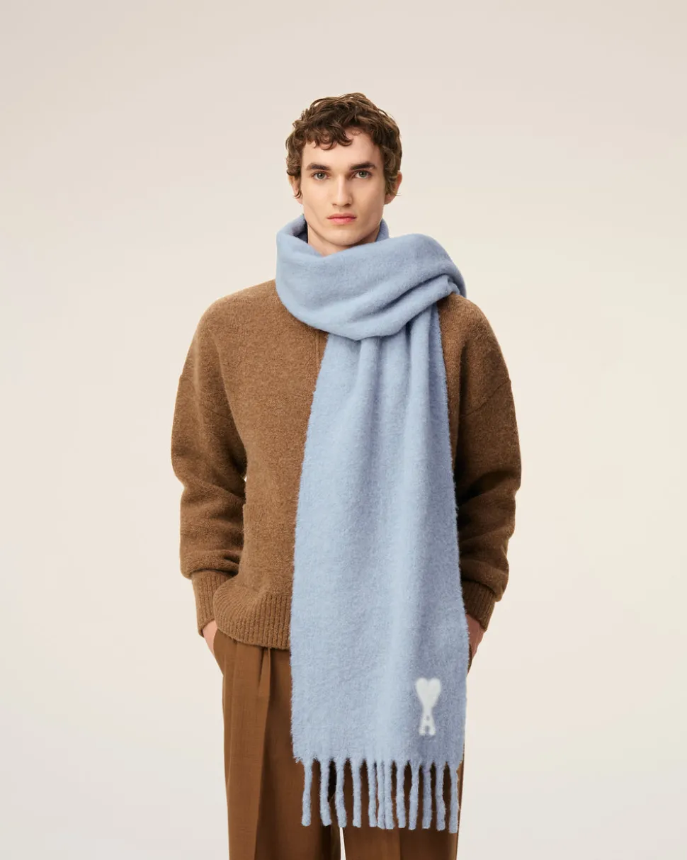 Echarpe Bleue Ami De Coeur En Alpaga
