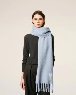 Echarpe Bleue Ami De Coeur En Alpaga