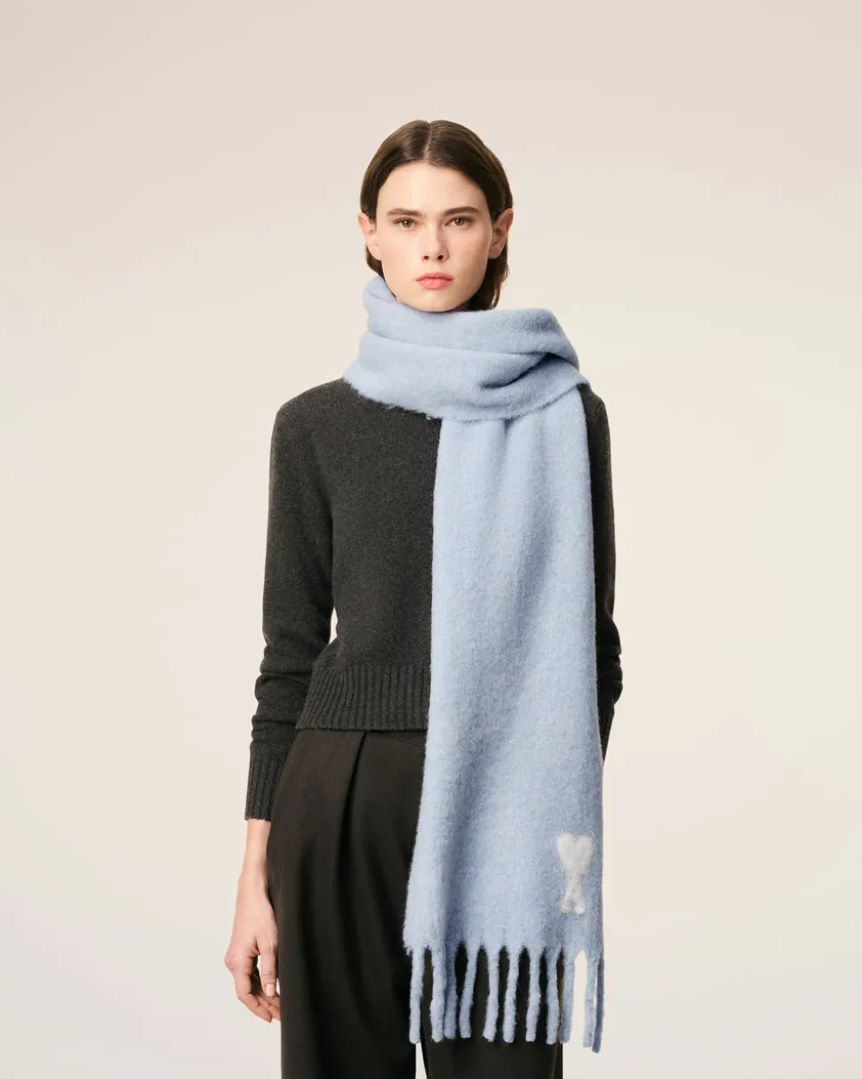 Echarpe Bleue Ami De Coeur En Alpaga