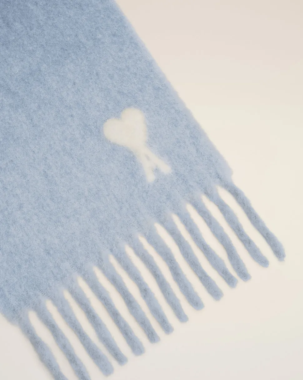 Echarpe Bleue Ami De Coeur En Alpaga