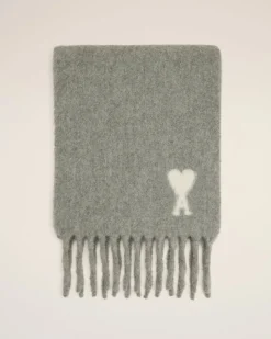 Echarpe Grise Ami De Coeur En Alpaga