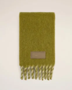 Echarpe Verte Bicolore En Alpaga