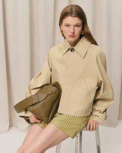 Grand Sac Kaki Carrousel En Cuir