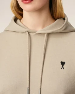 Hoodie Beige Ami De Coeur Contrasté En Coton