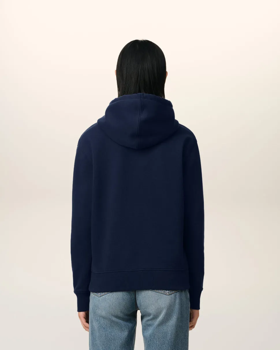 Hoodie Bleu Ami De Coeur En Coton Biologique