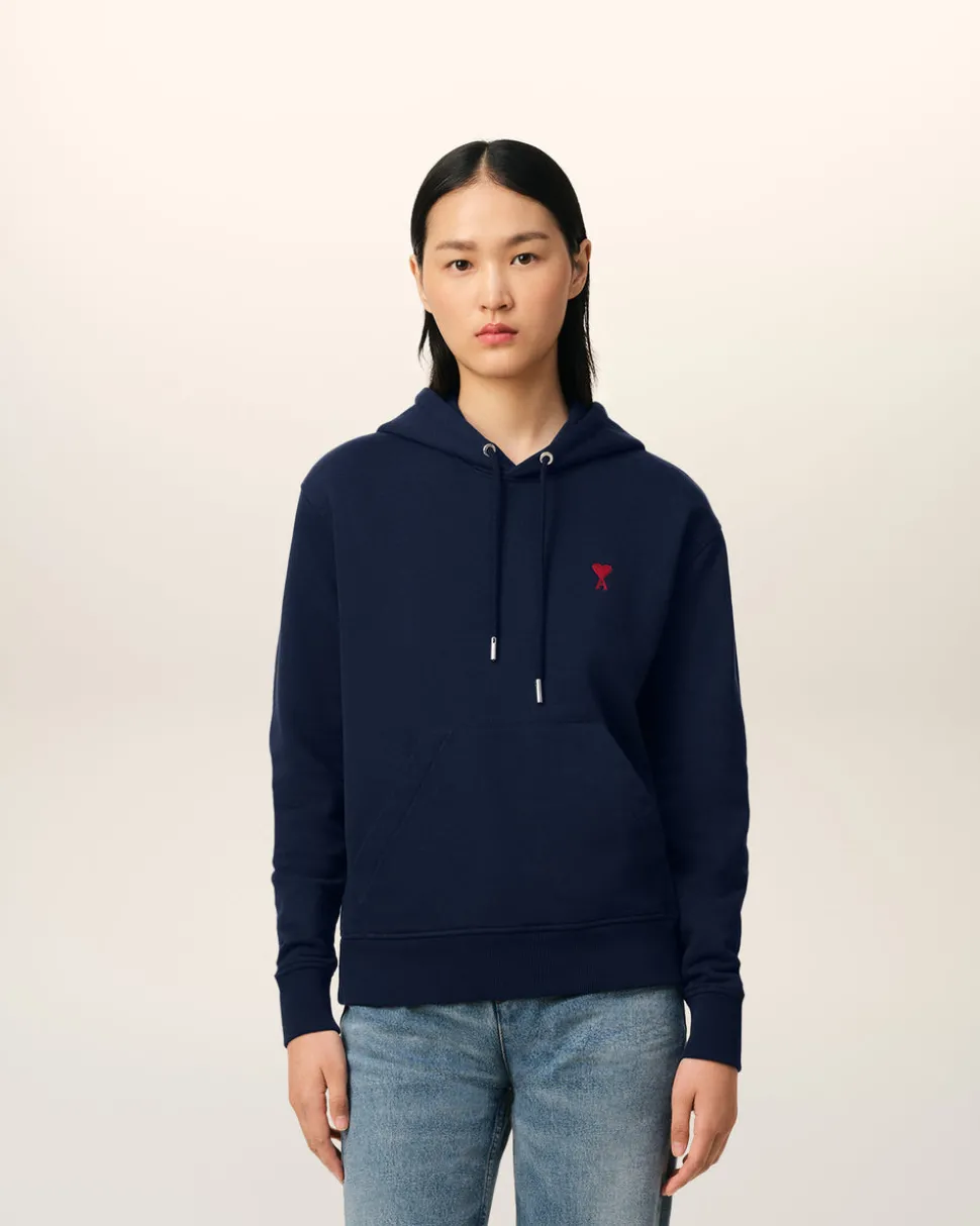 Hoodie Bleu Ami De Coeur En Coton Biologique