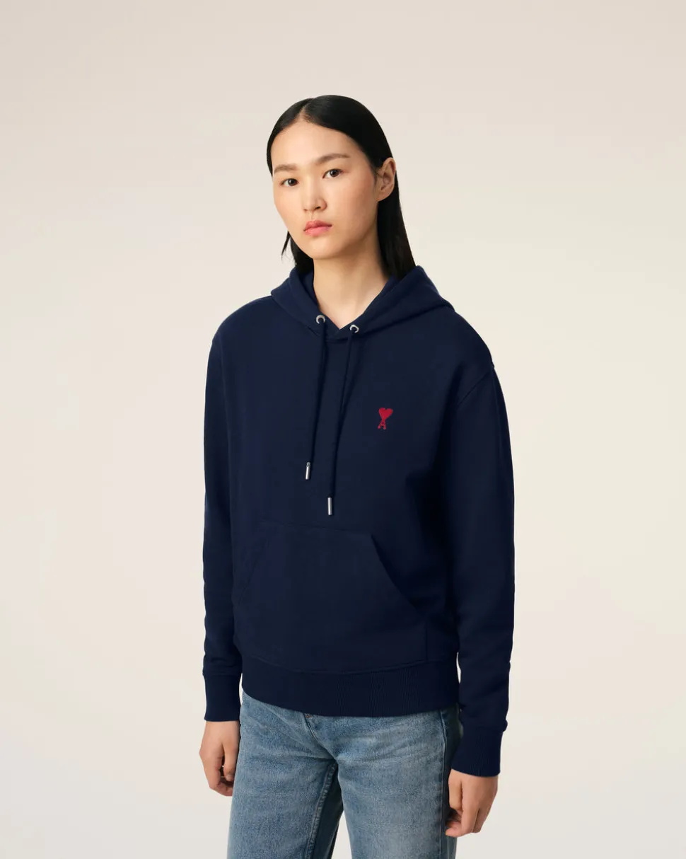 Hoodie Bleu Ami De Coeur En Coton Biologique