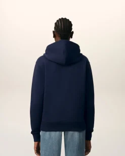 Hoodie Bleu Zippé Ami De Coeur En Coton Biologique