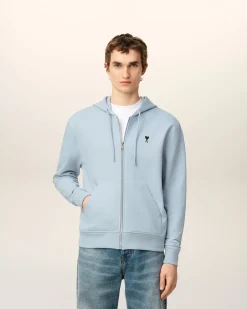 Hoodie Bleu Zippé Ami De Coeur En Coton
