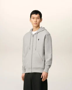 Hoodie Gris Zippé Ami De Coeur En Coton