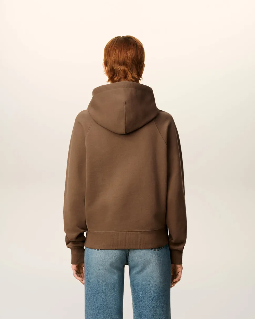 Hoodie Marron Ami De Coeur En Coton