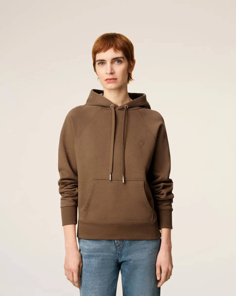 Hoodie Marron Ami De Coeur En Coton