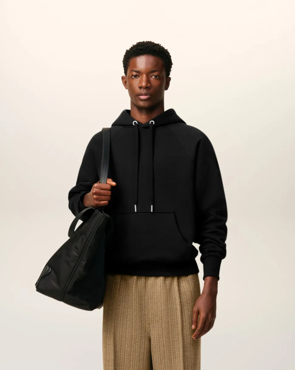 Hoodie Noir Ami De Coeur En Coton