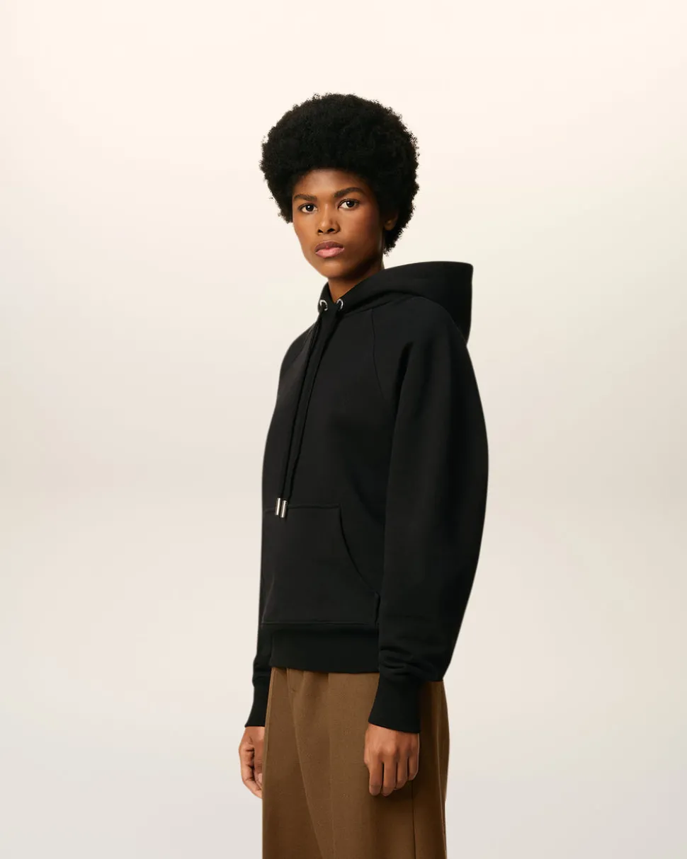 Hoodie Noir Ami De Coeur En Coton