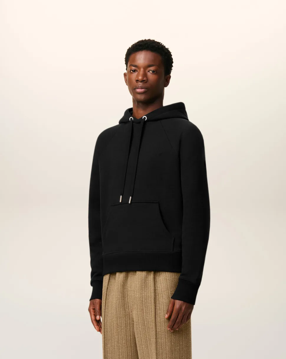 Hoodie Noir Ami De Coeur En Coton