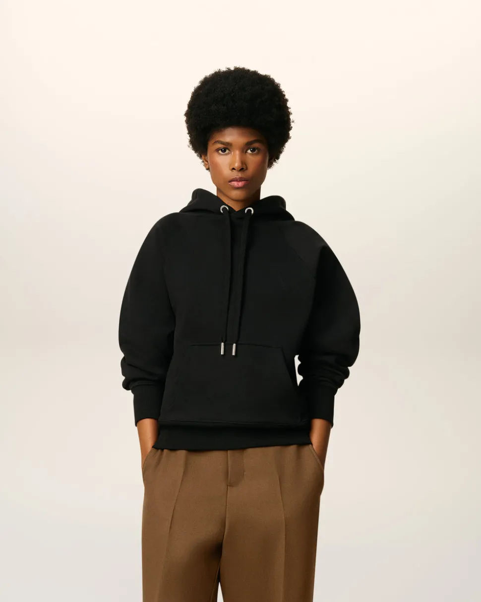 Hoodie Noir Ami De Coeur En Coton