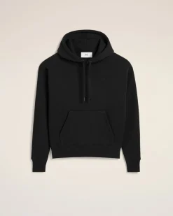 Hoodie Noir Ami de Coeur En Coton