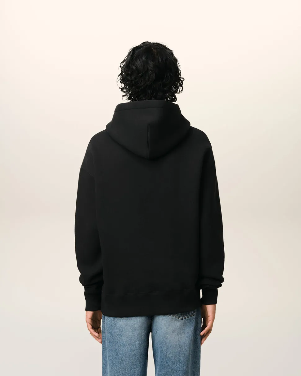 Hoodie Noir Ami de Coeur En Coton