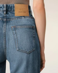 Jean Bleu Coupe Flare En Coton