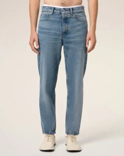 Jean Bleu Coupe Fuselé En Coton