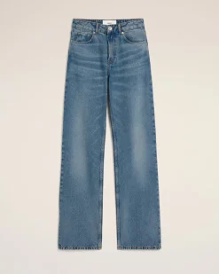 Jean Bleu Coupe Large En Coton