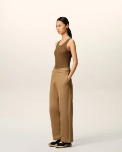 Jogging Marron Flare Ami De Coeur En Coton