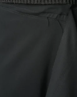 Jupe Portefeuille Noire Midi En Laine