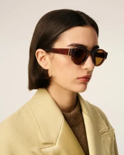 Lunettes De Soleil 75002 Marron En Acétate