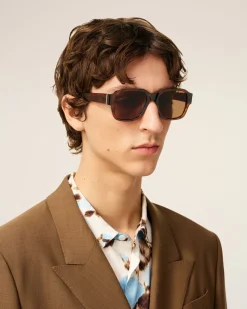 Lunettes De Soleil 75006 Marron En Acétate