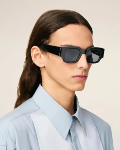 Lunettes De Soleil 75001 Noires En Acétate