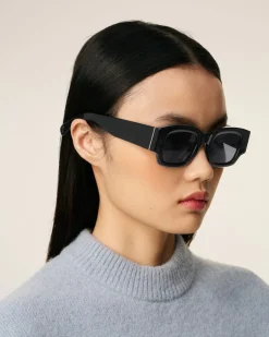 Lunettes De Soleil 75001 Noires En Acétate